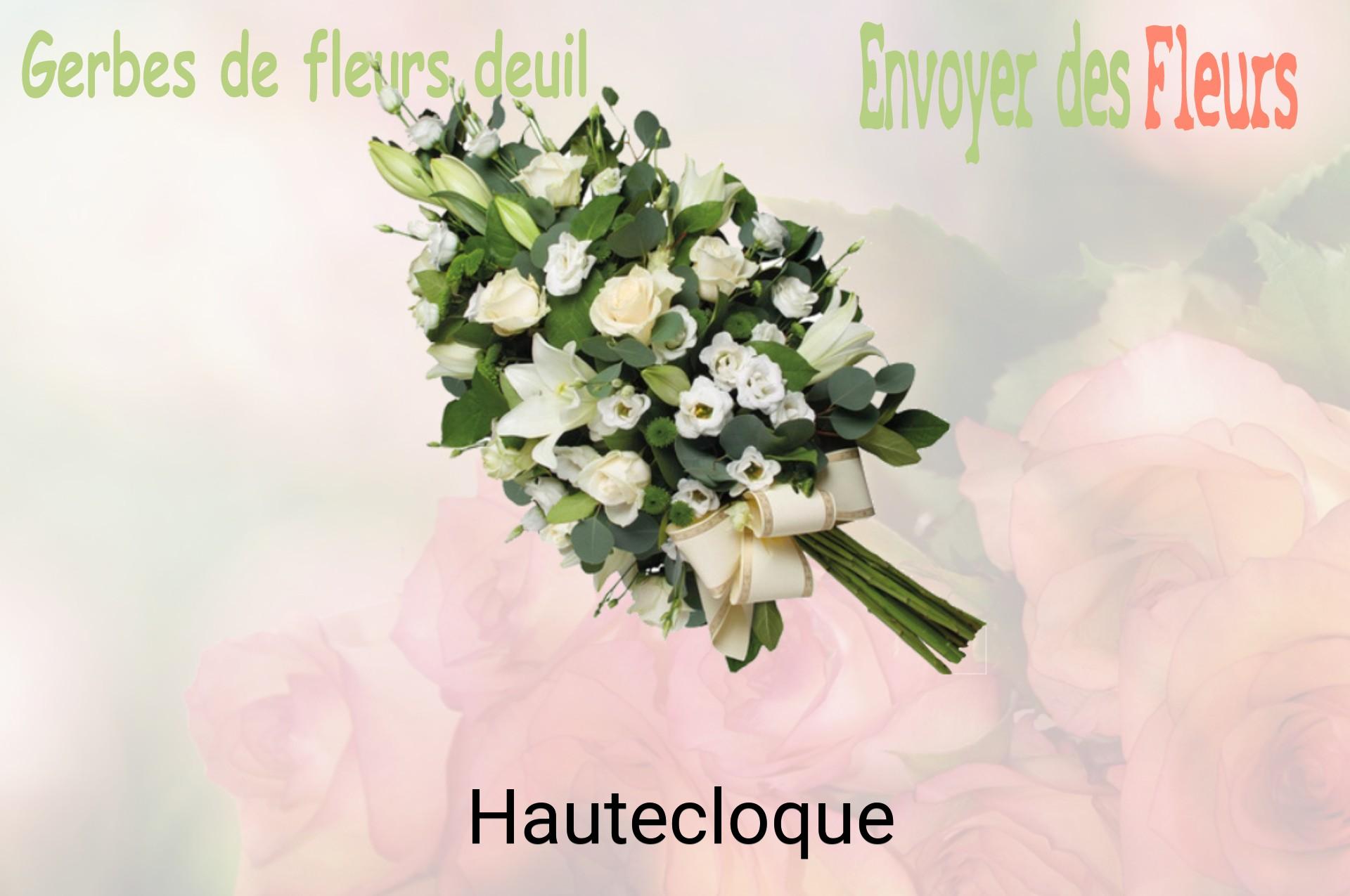 Gerbe de fleurs de deuil livrée à Hautecloque